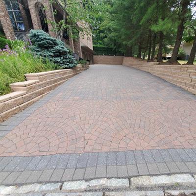 driveway after paver rescue