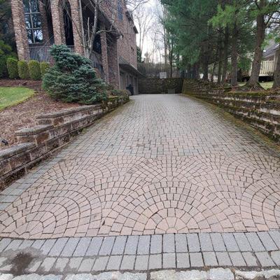driveway before paver rescue